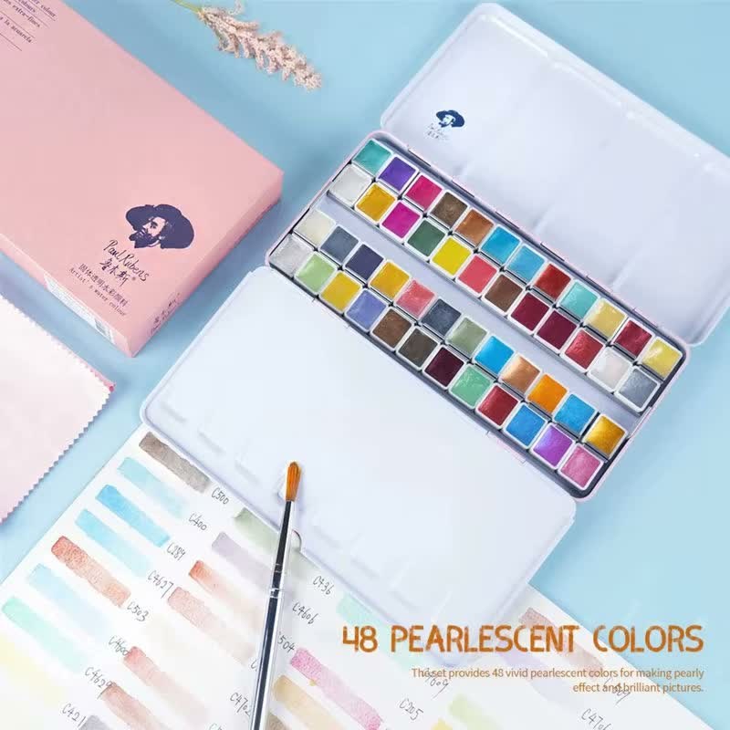 Professional Watercolor Set (48 Colors)